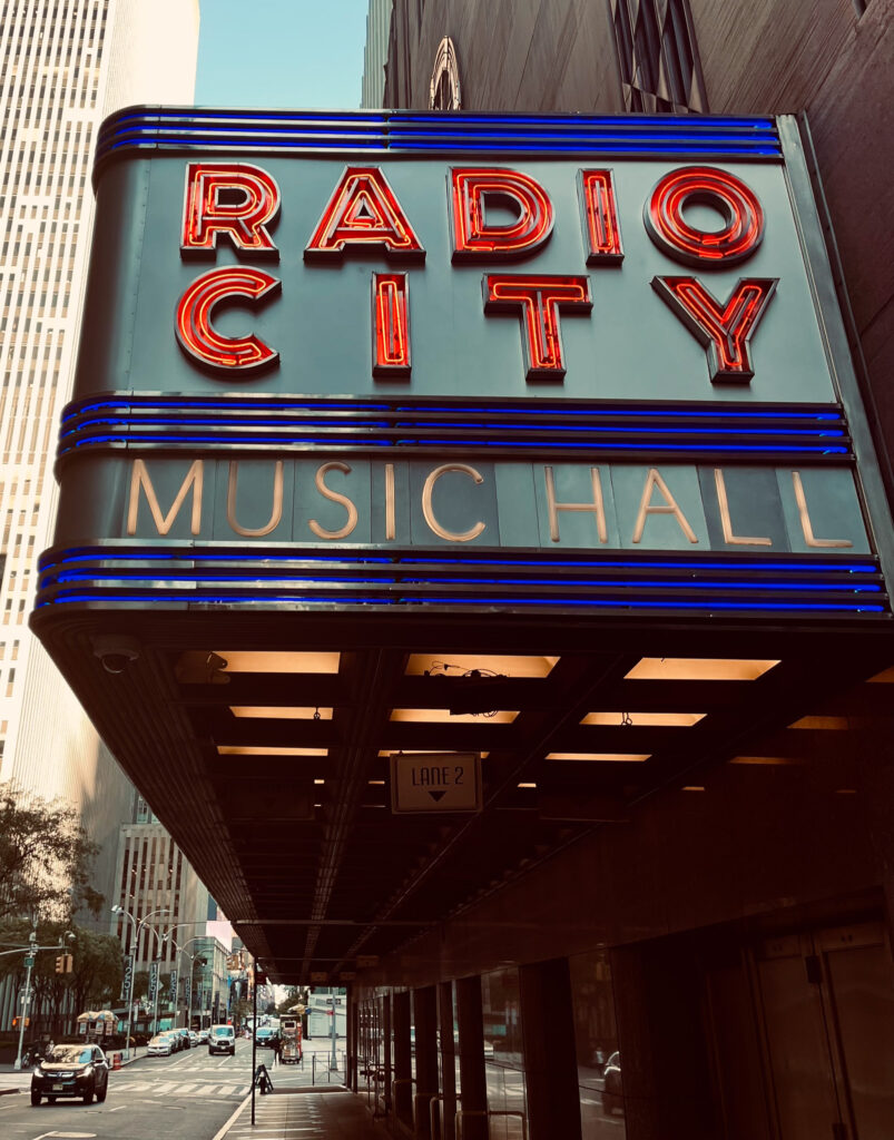 Radio City sign in New York